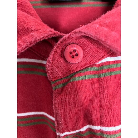 Vintage 90's Y2K Vans Red Striped Polo Shirt Mens Medium - Picture 4 of 9